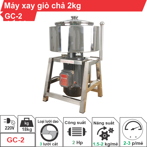 Máy xay giò chả 2kg được biên tập bởi Trần Tân